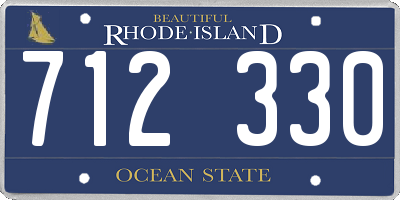 RI license plate 712330