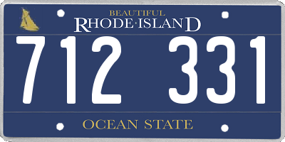 RI license plate 712331