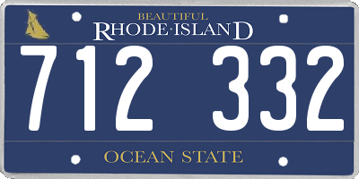 RI license plate 712332