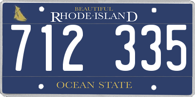 RI license plate 712335