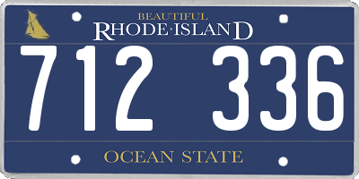 RI license plate 712336