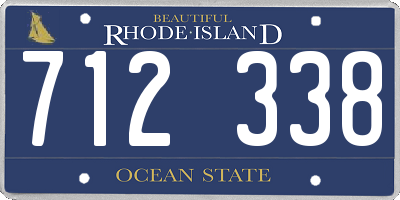 RI license plate 712338