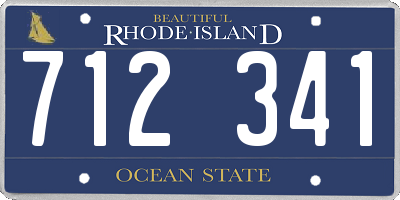 RI license plate 712341