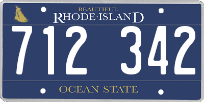 RI license plate 712342