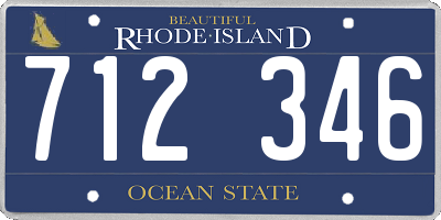 RI license plate 712346