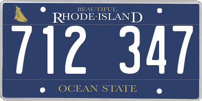 RI license plate 712347