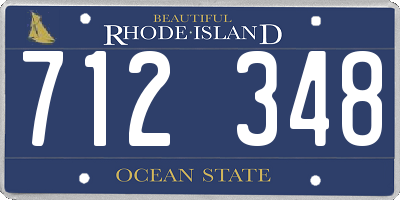 RI license plate 712348
