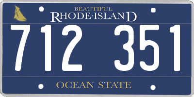 RI license plate 712351