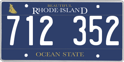 RI license plate 712352