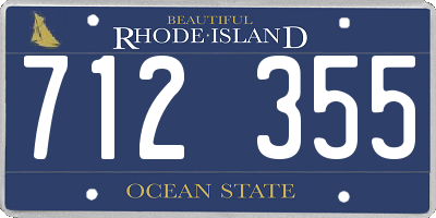 RI license plate 712355