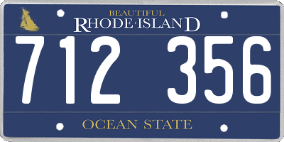 RI license plate 712356