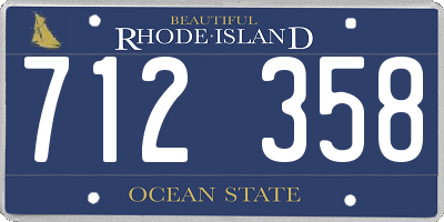 RI license plate 712358