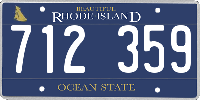 RI license plate 712359