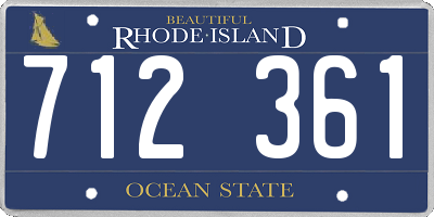 RI license plate 712361
