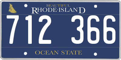 RI license plate 712366