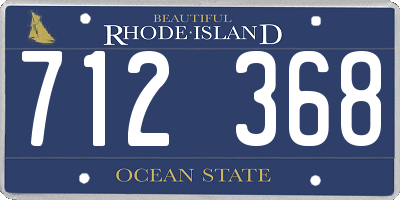 RI license plate 712368