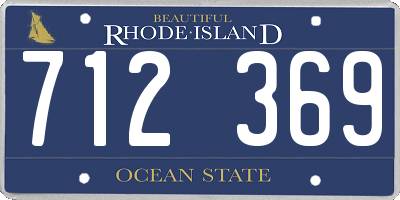 RI license plate 712369
