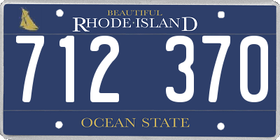 RI license plate 712370