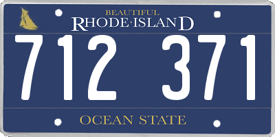 RI license plate 712371