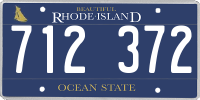 RI license plate 712372