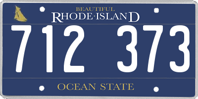 RI license plate 712373