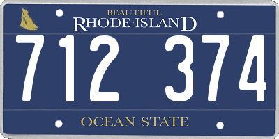 RI license plate 712374