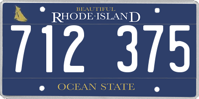 RI license plate 712375