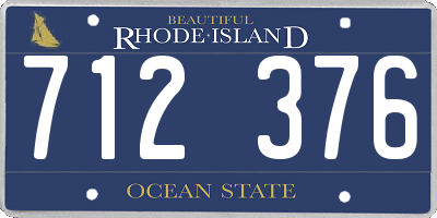 RI license plate 712376