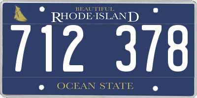 RI license plate 712378