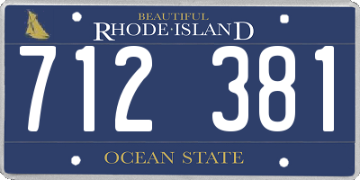 RI license plate 712381