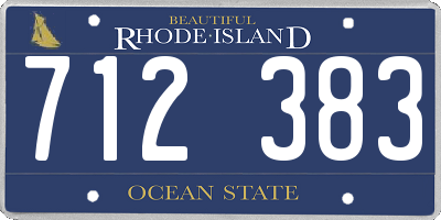 RI license plate 712383