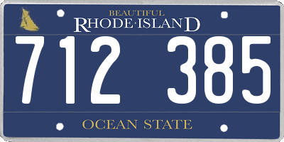 RI license plate 712385