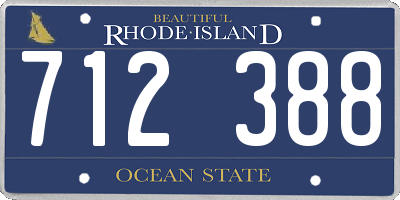 RI license plate 712388