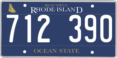 RI license plate 712390