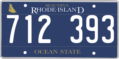 RI license plate 712393