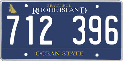 RI license plate 712396