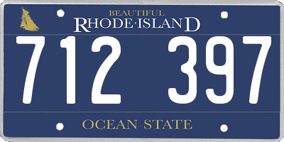 RI license plate 712397