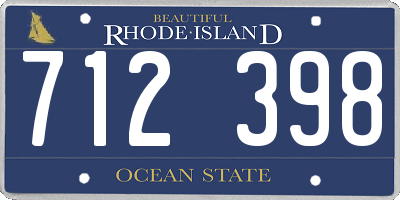 RI license plate 712398