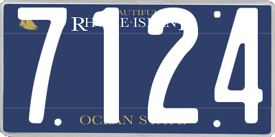 RI license plate 7124