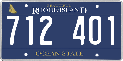 RI license plate 712401