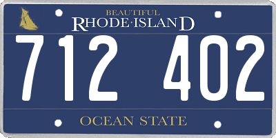 RI license plate 712402