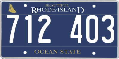 RI license plate 712403