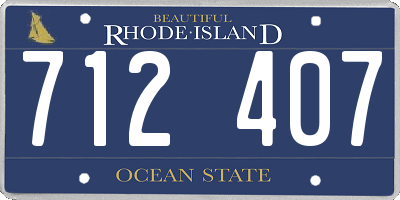RI license plate 712407