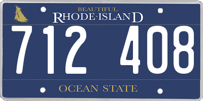 RI license plate 712408