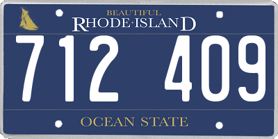 RI license plate 712409