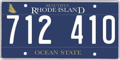 RI license plate 712410