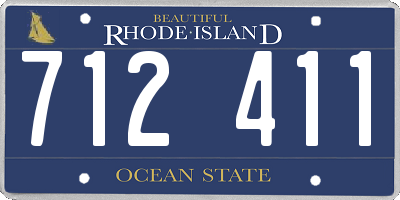 RI license plate 712411