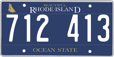 RI license plate 712413