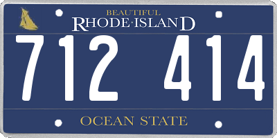 RI license plate 712414