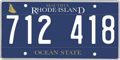 RI license plate 712418
